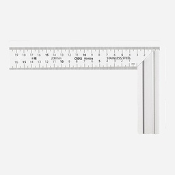 [DELI DL4034] DELI Stainless Steel Try Square Ruler 20cm