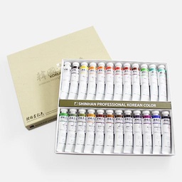 [SHINHAN 1425181-0024] SHINHAN Korean Watercolor Paint 20ml Set A x 24