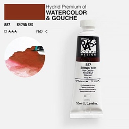 [SHINHAN 1520183-0887] SHINHAN Pass Hybrid Gouache 20ml Brown Red