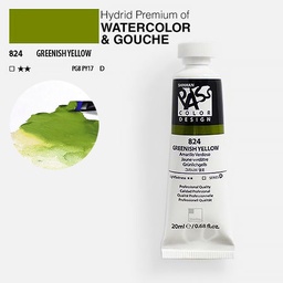 [SHINHAN 1520184-0824] SHINHAN Pass Hybrid Gouache 20ml Greenish Yellow