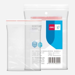 [DELI 3022] DELI Zip Lock Bag 7cm x 10cm x 100