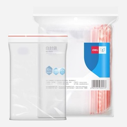 [DELI 3029] DELI Zip Lock Bag 24cm x 34cm x 100 (For A4 Papers)