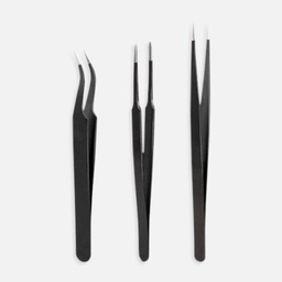 [DELI DL396003] DELI Stainless Steel Tweezer Set x 3