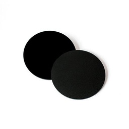 [RESIN PLAY RP-ACBK-R-2PC] RESIN PLAY Black Acrylic Coaster Base with Rubber Feet - Set of 2 Round