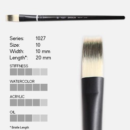 [INTERLON 1027-10] INTERLON 1027 Interlocked Synthetic Blend Flat Brush 10