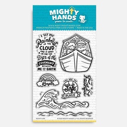 [MIGHTY HANDS ST129] MIGHTY HANDS Clear Stamp 4” x 6” Noah’s Ark