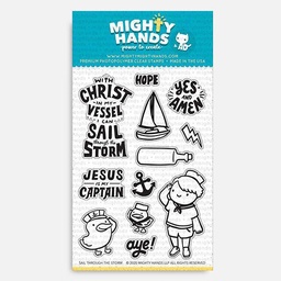 [MIGHTY HANDS ST130] MIGHTY HANDS Clear Stamp 4” x 6” Sail Through The Storm