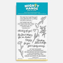 [MIGHTY HANDS ST132] MIGHTY HANDS Clear Stamp 4” x 6” Jesus Heals