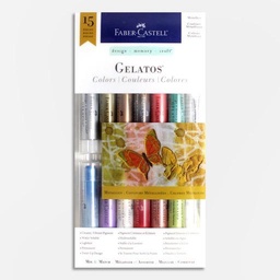 [FABER-CASTELL 121814] FABER-CASTELL Gelatos Water-Soluble Crayon Metallic Set x 15