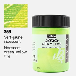 [PEBEO 172359] PEBEO Studio Acrylic Paint 500ml 359 Iridescent Green Yellow