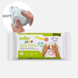 [DARWI DA0850500000] DARWI Kids Extra Soft Air Dry Clay 500g White