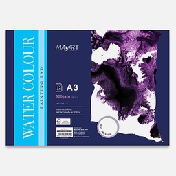 [MAYART MA00191] MAYART Watercolor Paper Pad 300gsm Hot Press A3 x 12
