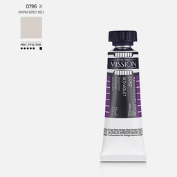 [MIJELLO MWC-D796] MIJELLO Mission White Watercolor 15ml Warm Grey 1