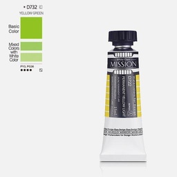 [MIJELLO MWC-D732] MIJELLO Mission White Watercolor 15ml Yellow Green