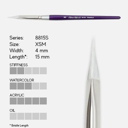 [SILVER 8815S XSM] SILVER Silk 88 Silver Synthetic Triangle Brush Extra Small-Medium