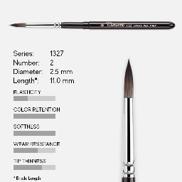 [TINTORETTO 1327/2] TINTORETTO 1327 Kazan Squirrel Synthetic Fibre Travel Brush 2