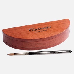 [TINTORETTO 111/6] TINTORETTO Kolinsky Sable Brush Cherry Wood Case Set x 3
