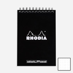 [RHODIA 135039] RHODIA Classic Dot Spiral Notepad 80gsm A6 x 80 Black