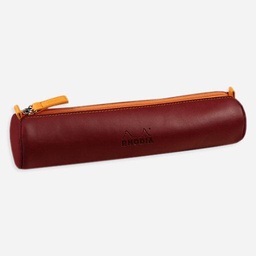 [RHODIA 319000] RHODIA Leather Round Pen Case Burgundy