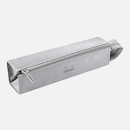 [RHODIA 319011] RHODIA Hard Leather Pen Case Silver