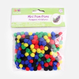 [MULTICRAFT KC206] MULTICRAFT Krafty Kids Mini Pom Pom 9.5mm Primary Set x 200