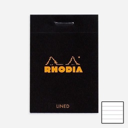 [RHODIA 106009] RHODIA Basics Notepad 80gsm Lined 52mm x 75mm x 80 Black