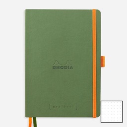 [RHODIA 117804] RHODIA Ivory Paper Softcover Goal Book 90gsm Dot A5 x 120 Sage