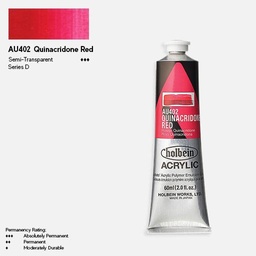 [HOLBEIN AU402] HOLBEIN Artist Heavy Body Acrylic 60ml Quinacridone Red
