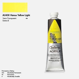 [HOLBEIN AU438] HOLBEIN Artist Heavy Body Acrylic 60ml Hansa Yellow Light