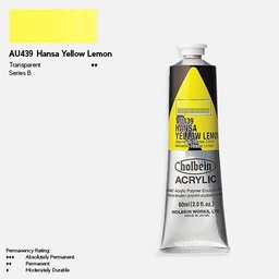 [HOLBEIN AU439] HOLBEIN Artist Heavy Body Acrylic 60ml Hansa Yellow Lemon