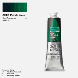 [HOLBEIN AU451] HOLBEIN Artist Heavy Body Acrylic 60ml Phthalo Green