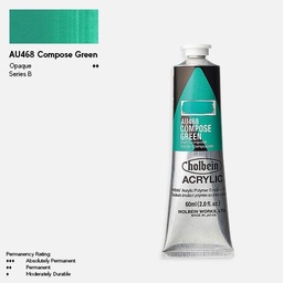 [HOLBEIN AU468] HOLBEIN Artist Heavy Body Acrylic 60ml Compose Green
