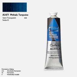[HOLBEIN AU471] HOLBEIN Artist Heavy Body Acrylic 60ml Phthalo Turquoise