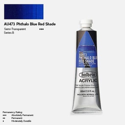 [HOLBEIN AU473] HOLBEIN Artist Heavy Body Acrylic 60ml Phthalo Blue Red Shade