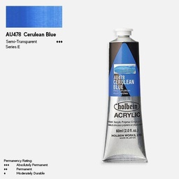 [HOLBEIN AU478] HOLBEIN Artist Heavy Body Acrylic 60ml Cerulean Blue