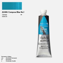 [HOLBEIN AU486] HOLBEIN Artist Heavy Body Acrylic 60ml Compose Blue 1