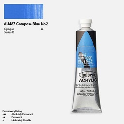 [HOLBEIN AU487] HOLBEIN Artist Heavy Body Acrylic 60ml Compose Blue 2