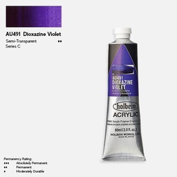 [HOLBEIN AU491] HOLBEIN Artist Heavy Body Acrylic 60ml Dioxazine Violet