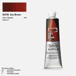 [HOLBEIN AU518] HOLBEIN Artist Heavy Body Acrylic 60ml Azo Brown