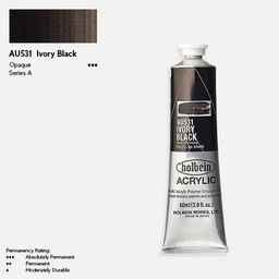[HOLBEIN AU531] HOLBEIN Artist Heavy Body Acrylic 60ml Ivory Black