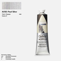 [HOLBEIN AU563] HOLBEIN Artist Heavy Body Acrylic 60ml Pearl Silver