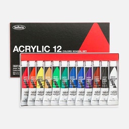 [HOLBEIN AU7391] HOLBEIN Artist Heavy Body Acrylic 12ml School Set x 12