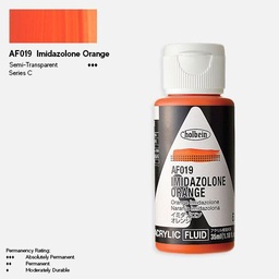 [HOLBEIN AF019] HOLBEIN Fluid Acrylic 35ml Imidazolone Orange