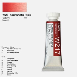 [HOLBEIN W217] HOLBEIN Artist Watercolor 15ml Cadmium Red Purple