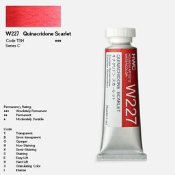 [HOLBEIN W227] HOLBEIN Artist Watercolor 15ml Quinacridone Scarlet