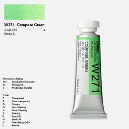 [HOLBEIN W271] HOLBEIN Artist Watercolor 15ml Compose Green 1