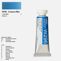 [HOLBEIN W296] HOLBEIN Artist Watercolor 15ml Compose Blue