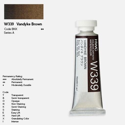 [HOLBEIN W339] HOLBEIN Artist Watercolor 15ml Vandyke Brown
