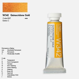 [HOLBEIN W342] HOLBEIN Artist Watercolor 15ml Quinacridone Gold