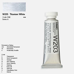[HOLBEIN W203] HOLBEIN Artist Watercolor 15ml Titanium White Opaque